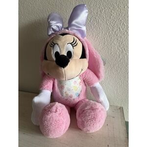 Disney Minnie Mouse Large Pink Easter Bunny 17" Plush by Just Play - New NWT